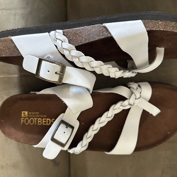 White Mountain Women's White Sandals - Picture 2 of 4